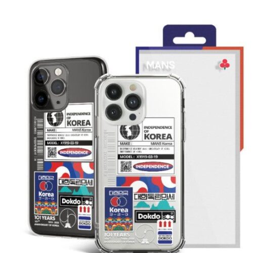 mans Korea Patch iPhone Case Transparent Bumper - EmpressKorea