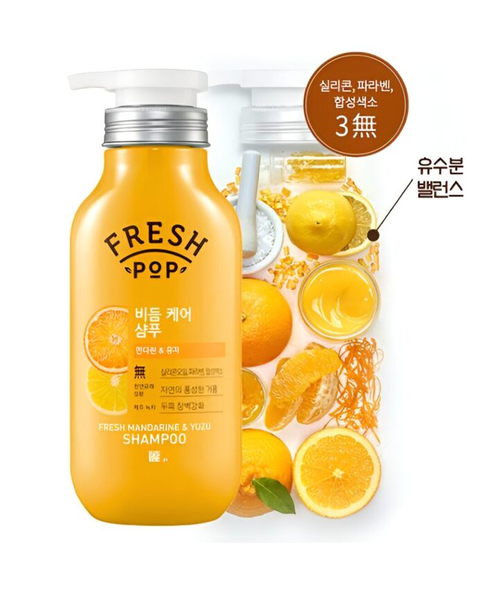 mise en scène Freshpop Mandarine & Yuzu Shampoo 500ml - EmpressKorea