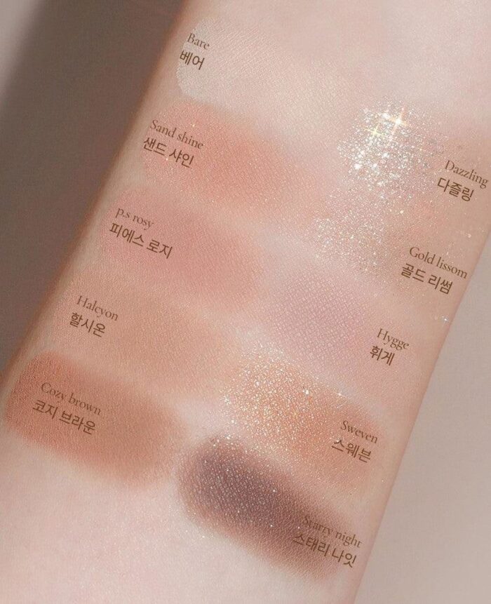 mude Shawl Moment Eyeshadow Palette #01 Warm Memory 7g - EmpressKorea