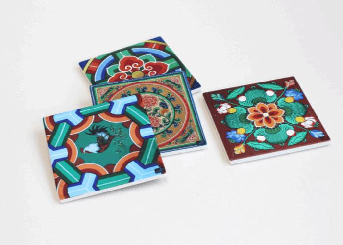 K-Heritage Dancheong Ceramic Coaster - Image 3