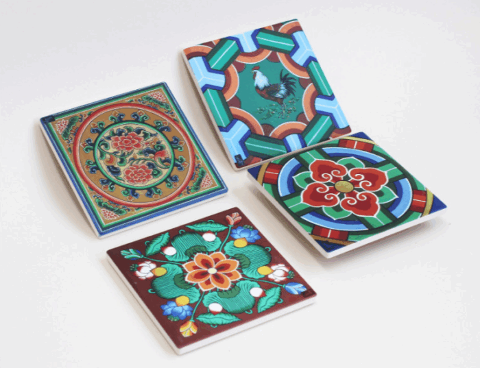 K-Heritage Dancheong Ceramic Coaster - Image 4