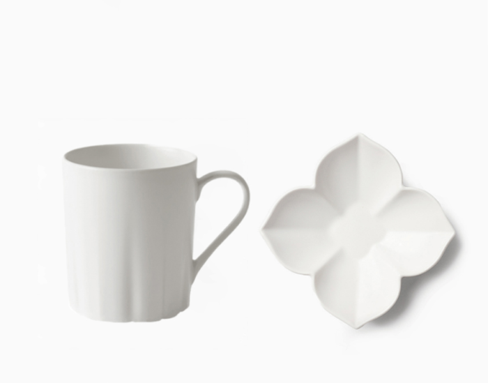 K-Heritage Flower Teaware Set (Flower Mug and 4-Petal Flower Plate)