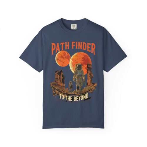 Space Explorer Unisex Garment-Dyed T-shirt, Cosmic Tee, Sci-Fi Shirt, Gift for Space Lovers, Pathfinder Design, Casual Wear
