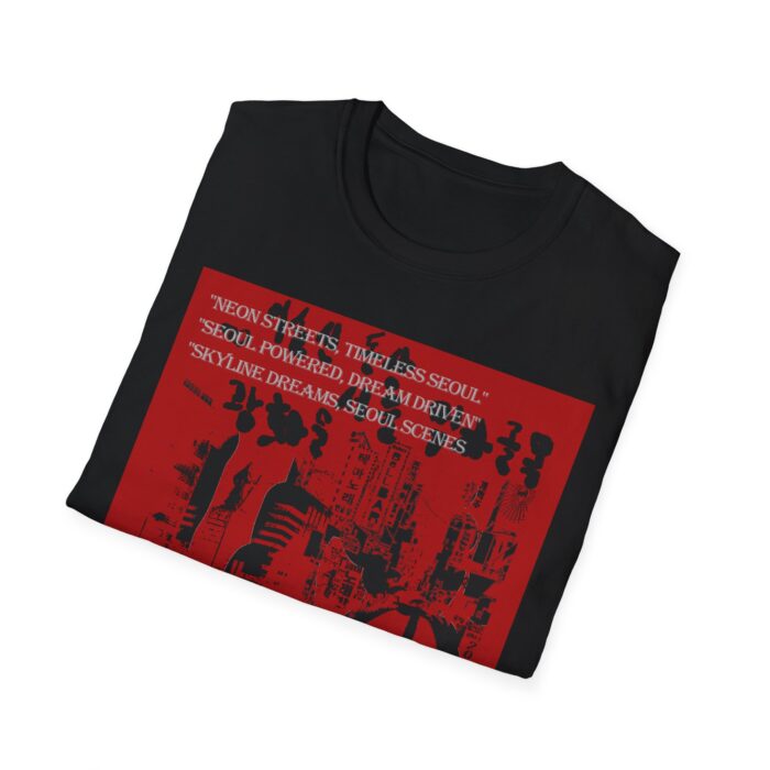 Heart of Korea Unisex Softstyle T-Shirt, Casual Wear, Korean Culture Shirt, Gift for Travelers, Vibrant Street Art Tee - Image 4