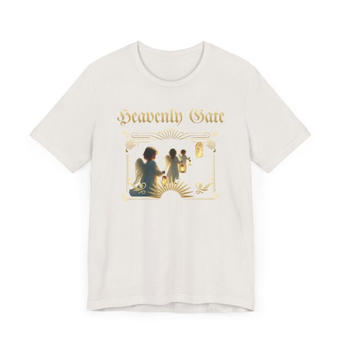 Heavenly Gate Unisex Tee, Angel Graphic Shirt, Spiritual Apparel, Gift for Dreamers, Casual Religious Top - Image 20