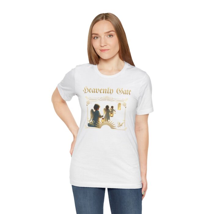 Heavenly Gate Unisex Tee, Angel Graphic Shirt, Spiritual Apparel, Gift for Dreamers, Casual Religious Top - Image 11