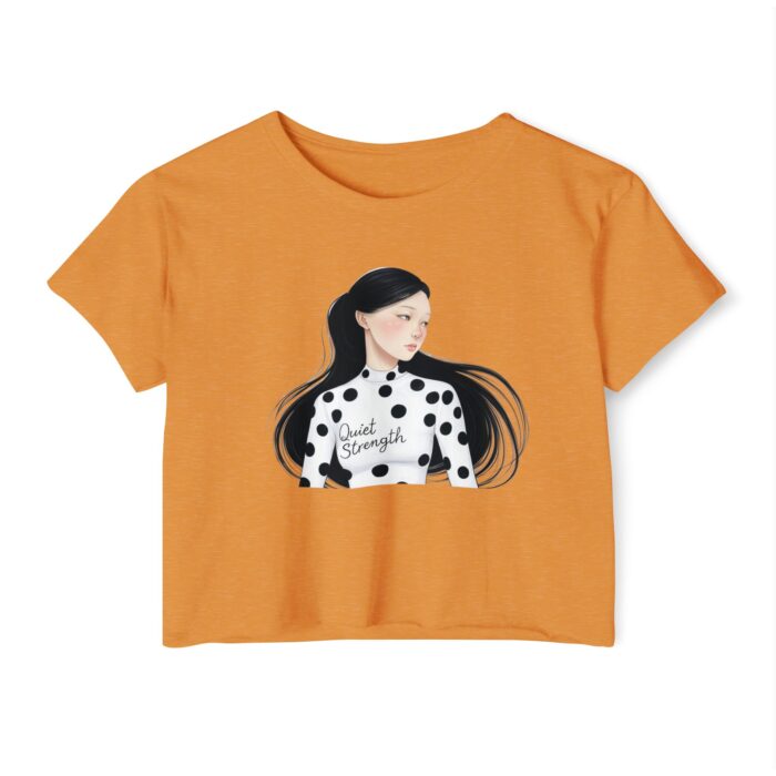 Women's Festival Crop Top - 'Quiet Strength' Graphic Tee - Image 5