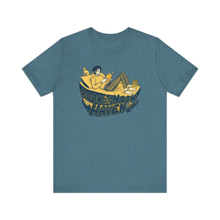 product T-Shirt Cozy Book Nook Tee, Perfect for Readers, Literary Gifts, Book Lovers, Comfortable Casual Wear, Relaxing at Home