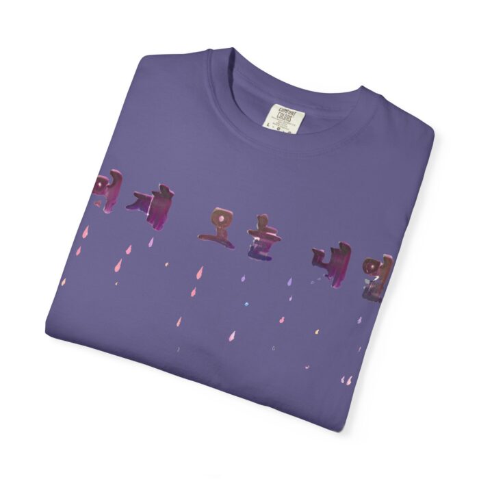 Garment-Dyed Unisex T-shirt with Unique Color Splash | Relaxed Fit Summer Tee, Gift for Friends, Casual Style, Festival Wear - Image 3