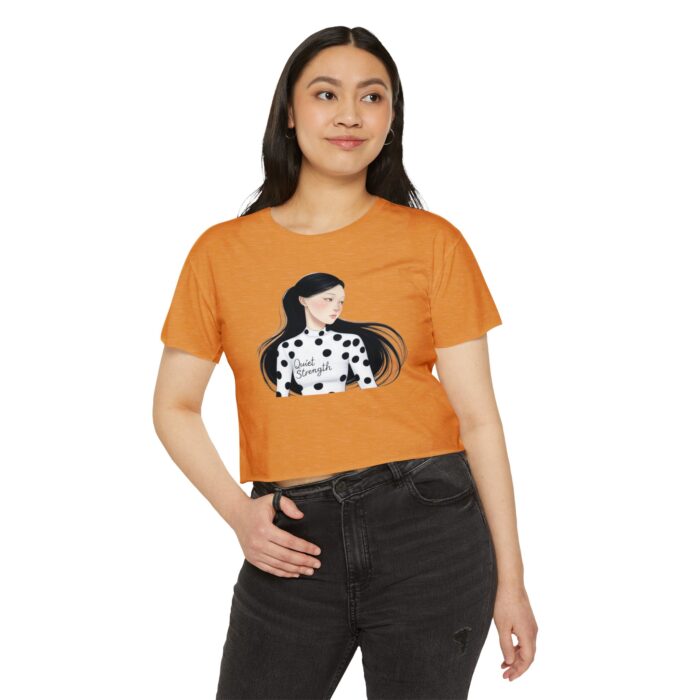 Women's Festival Crop Top - 'Quiet Strength' Graphic Tee - Image 7
