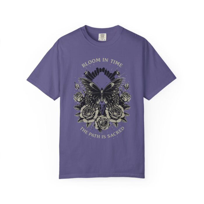 "meta_description": "Discover vintage fashion with our Sacred Floral Butterfly T-Shirt, perfect for nature lovers.",