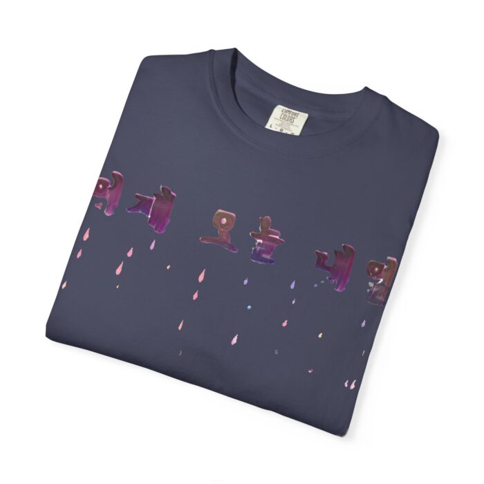 Garment-Dyed Unisex T-shirt with Unique Color Splash | Relaxed Fit Summer Tee, Gift for Friends, Casual Style, Festival Wear - Image 8