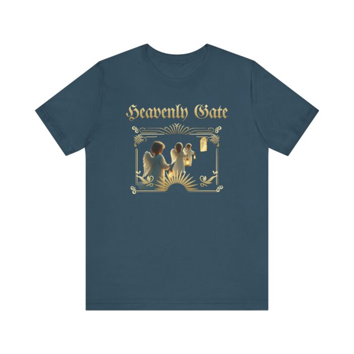 Heavenly Gate Unisex Tee, Angel Graphic Shirt, Spiritual Apparel, Gift for Dreamers, Casual Religious Top - Image 42