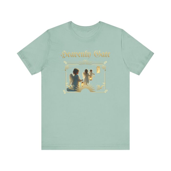 Heavenly Gate Unisex Tee, Angel Graphic Shirt, Spiritual Apparel, Gift for Dreamers, Casual Religious Top - Image 30