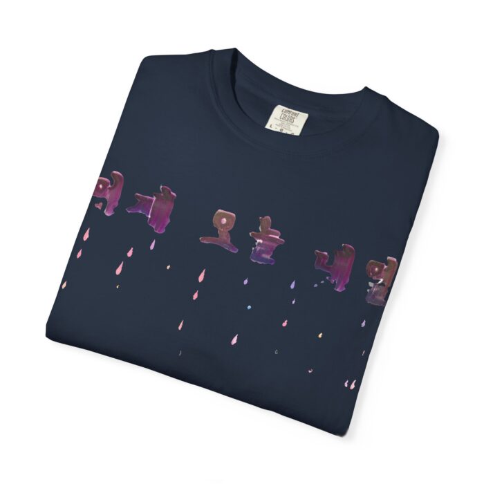 Garment-Dyed Unisex T-shirt with Unique Color Splash | Relaxed Fit Summer Tee, Gift for Friends, Casual Style, Festival Wear - Image 18