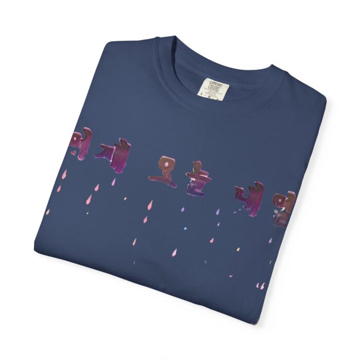 Garment-Dyed Unisex T-shirt with Unique Color Splash | Relaxed Fit Summer Tee, Gift for Friends, Casual Style, Festival Wear - Image 13