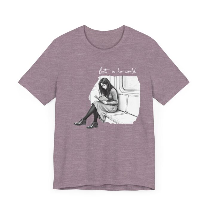 Reading Girl Unisex Tee, Cozy Reading Shirt, Book Lover's Tee, Literary Gift, Casual Everyday Wear - Image 3