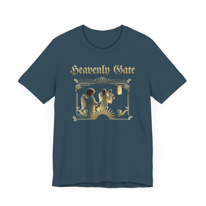 Heavenly Gate Unisex Tee, Angel Graphic Shirt, Spiritual Apparel, Gift for Dreamers, Casual Religious Top - Image 44