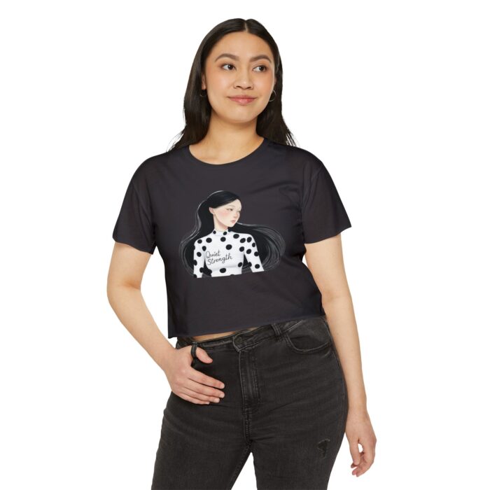 Women's Festival Crop Top - 'Quiet Strength' Graphic Tee - Image 15