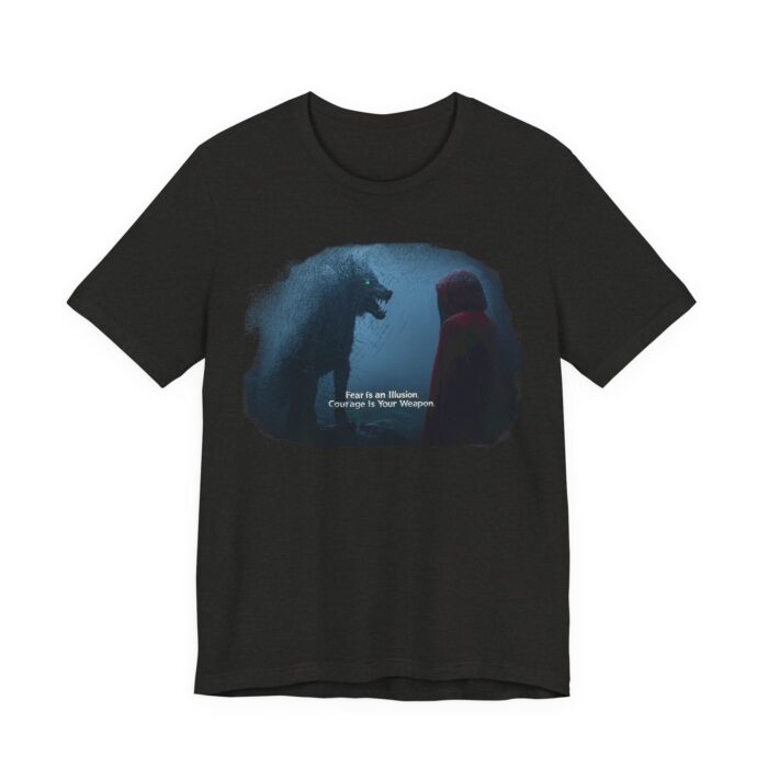 Mysterious Encounter Tee, Unisex Graphic T-Shirt, Fantasy Art Shirt, Gift for Dreamers, Unique Horror-Mystery Apparel - Image 3