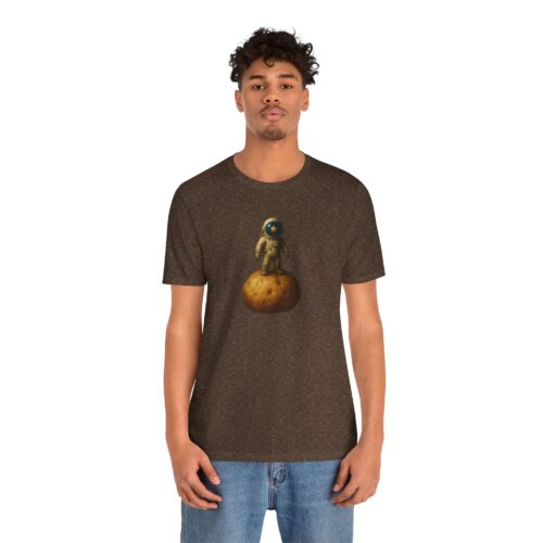 Astronaut on a Potato Unisex Jersey Tee, Fun T-Shirt, Space Lover Gift, Casual Wear, Unique Graphic Tee, Cool Gift Idea