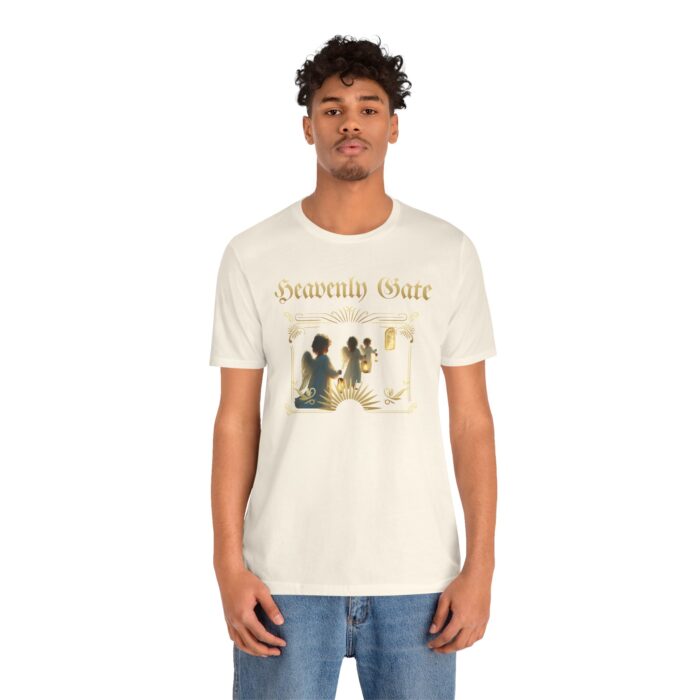 Heavenly Gate Unisex Tee, Angel Graphic Shirt, Spiritual Apparel, Gift for Dreamers, Casual Religious Top - Image 5