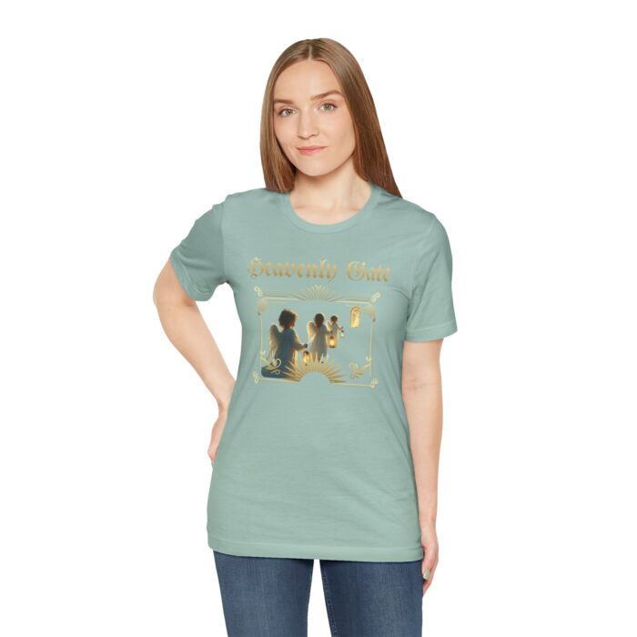 Heavenly Gate Unisex Tee, Angel Graphic Shirt, Spiritual Apparel, Gift for Dreamers, Casual Religious Top - Image 35