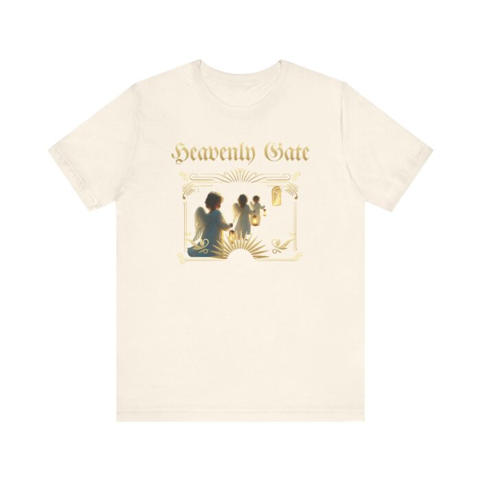 product T-Shirt Heavenly Gate Unisex Tee, Angel Graphic Shirt, Spiritual Apparel, Gift for Dreamers, Casual Religious Top