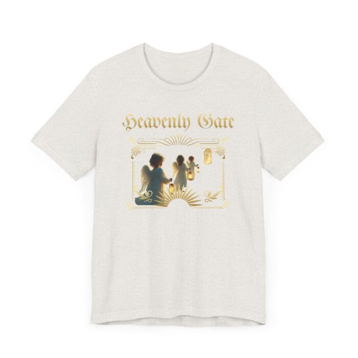Heavenly Gate Unisex Tee, Angel Graphic Shirt, Spiritual Apparel, Gift for Dreamers, Casual Religious Top - Image 14