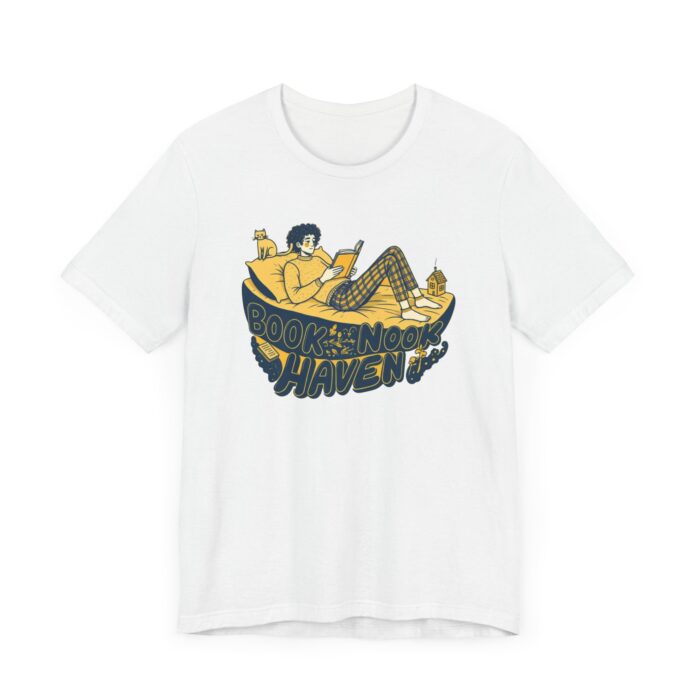 Cozy Book Nook Tee, Perfect for Readers, Literary Gifts, Book Lovers, Comfortable Casual Wear, Relaxing at Home - Image 7