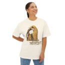 Golden Moment Unisex Oversized Tee, Comfy Graphic T-Shirt, Casual Wear, Gift for Her, Minimalist Style, Cat Lover Tee