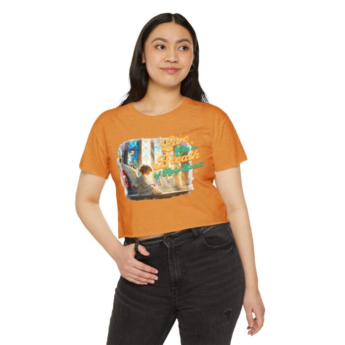 Women's Festival Crop Top: Live the Breath Holy Spirit, Summer Top, Music Festival Essential, Inspirational Apparel - Image 3