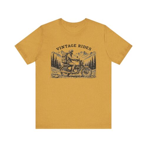 product T-Shirt Vintage Rides Unisex Jersey Tee | Motorcycle Lover Gift, Biker T-Shirt, Casual Wear, Adventure Apparel, Unisex Vintage Style
