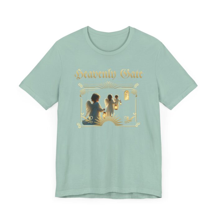 Heavenly Gate Unisex Tee, Angel Graphic Shirt, Spiritual Apparel, Gift for Dreamers, Casual Religious Top - Image 32