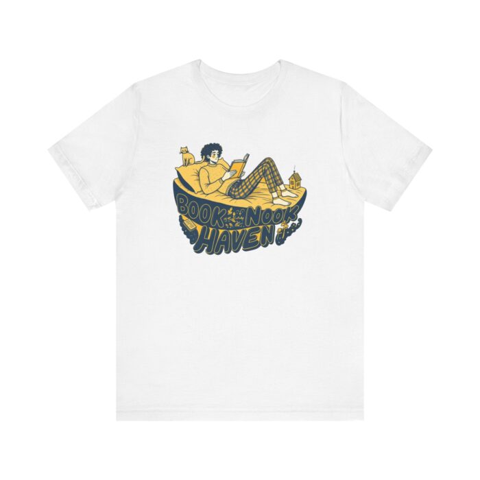 Cozy Book Nook Tee, Perfect for Readers, Literary Gifts, Book Lovers, Comfortable Casual Wear, Relaxing at Home - Image 5