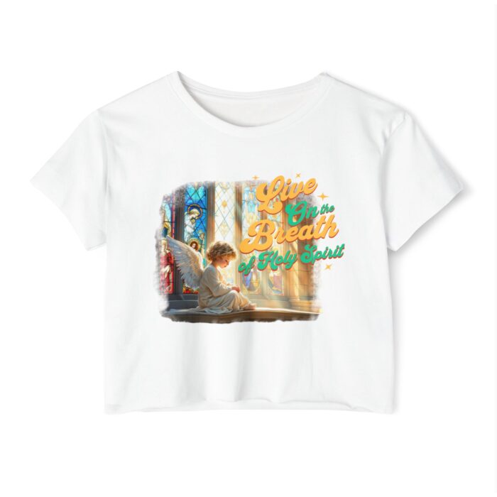 Women's Festival Crop Top: Live the Breath Holy Spirit, Summer Top, Music Festival Essential, Inspirational Apparel - Image 5
