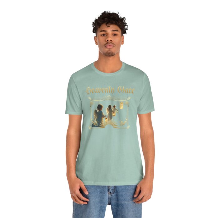 Heavenly Gate Unisex Tee, Angel Graphic Shirt, Spiritual Apparel, Gift for Dreamers, Casual Religious Top - Image 34