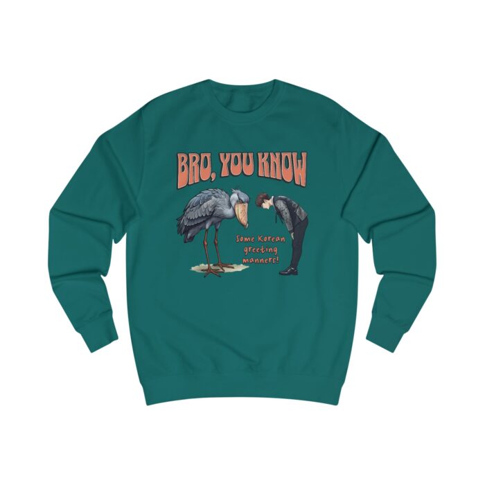 Shoebill Greeting Unisex Sweatshirt - Funny and Cute Korean Culture Design - Image 5