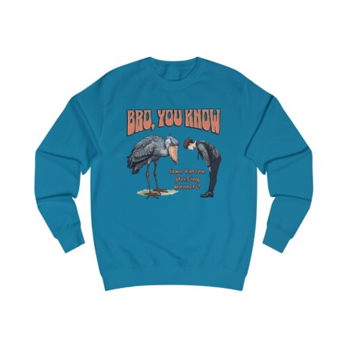Shoebill Greeting Unisex Sweatshirt - Funny and Cute Korean Culture Design