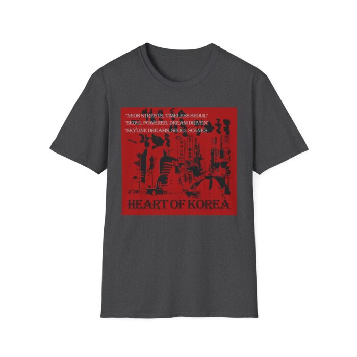Heart of Korea Unisex Softstyle T-Shirt, Casual Wear, Korean Culture Shirt, Gift for Travelers, Vibrant Street Art Tee - Image 8