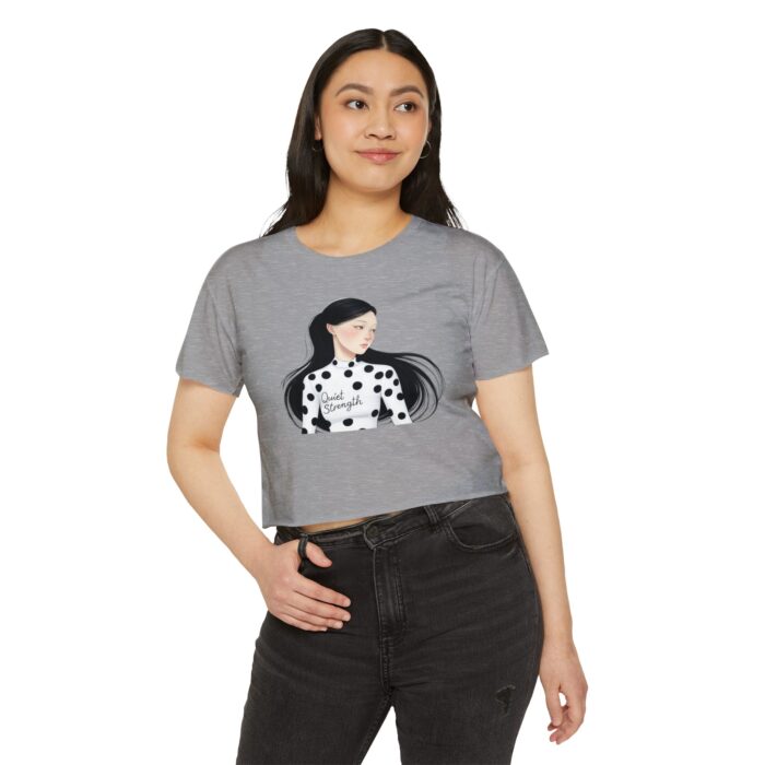 Women's Festival Crop Top - 'Quiet Strength' Graphic Tee - Image 11