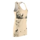 Nature-Inspired Women's Racerback Dress, Casual Summer Wear, Bird Print, Outdoor Dress, Gift for Nature Lovers, Vacation Dress