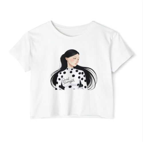 Women's Festival Crop Top - 'Quiet Strength' Graphic Tee