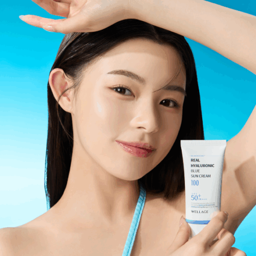 WELLAGE Real Hyaluronic Blue Sun Cream SPF50+/PA++++ 50ml
