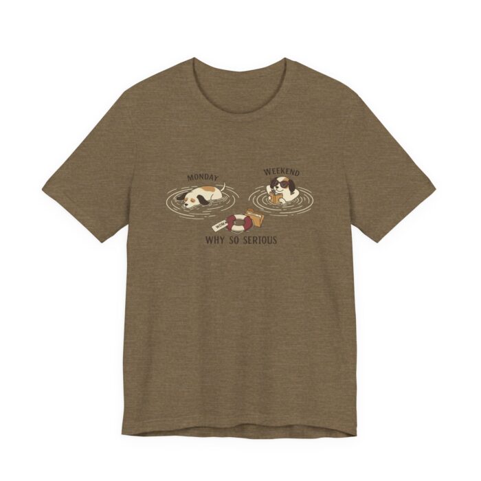 Playful Cat Humor Tee: Why So Serious?, Cute Pet Lover Gift, Cat Lover Shirt, Funny Animal Tee, Unisex T-shirt for Pet Owners - Image 3
