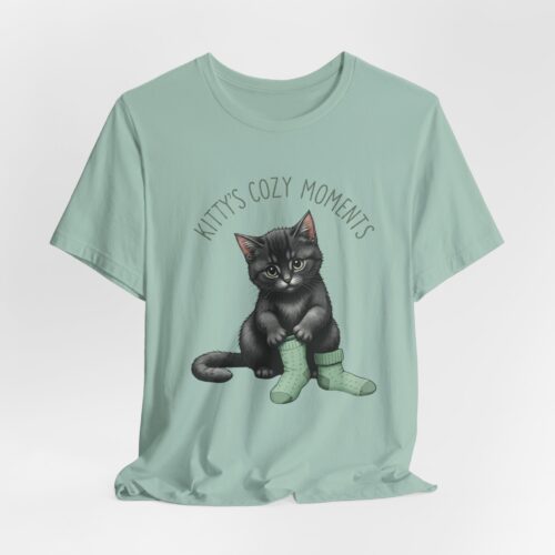 Cute Cat Jersey Tee - Kitty's Cozy Moments, Pet Lover Shirt, Gifts for Cat Owners, Animal Lover Apparel, Fun Cat Lover Tee