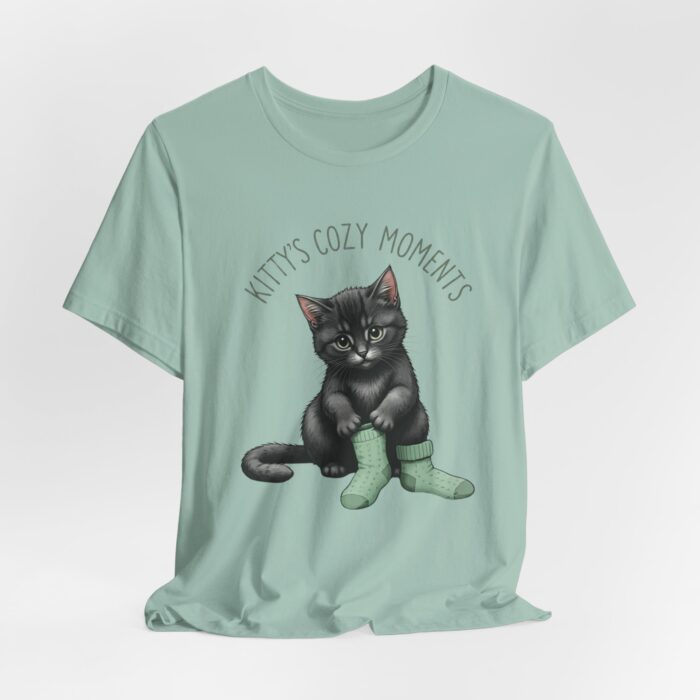 Cute Cat Jersey Tee - Kitty's Cozy Moments, Pet Lover Shirt, Gifts for Cat Owners, Animal Lover Apparel, Fun Cat Lover Tee