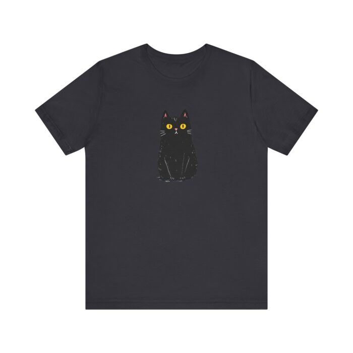 Cute Black Cat Unisex Tee, Cat Lover Shirt, Pet Lover Gift, Halloween Clothing, Everyday Comfort Tee - Image 10