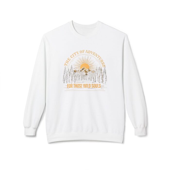The city of adventure Unisex Midweight Softstyle Fleece Crewneck Sweatshirt - Image 25