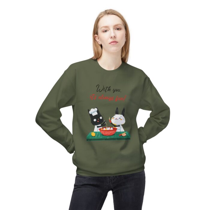 With you it's always fun Unisex Midweight Softstyle Fleece Crewneck Sweatshirt - Image 31